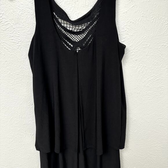 Laundry by Shelli Segal Sleeveless Black Dress with Beaded Neckline - Picture 6 of 9